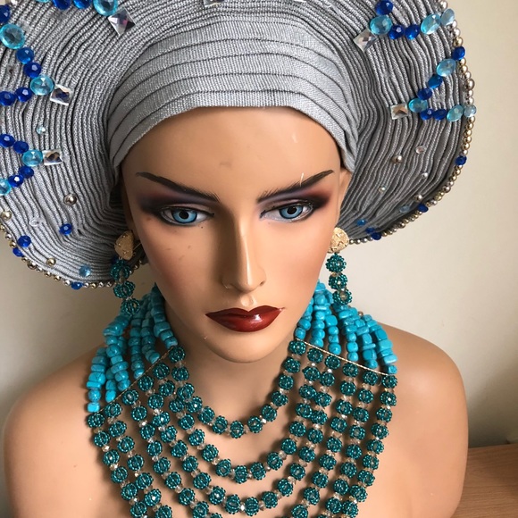 Handmade Auto Ready to Wear Gele (African Headtie) - Picture 7 of 7